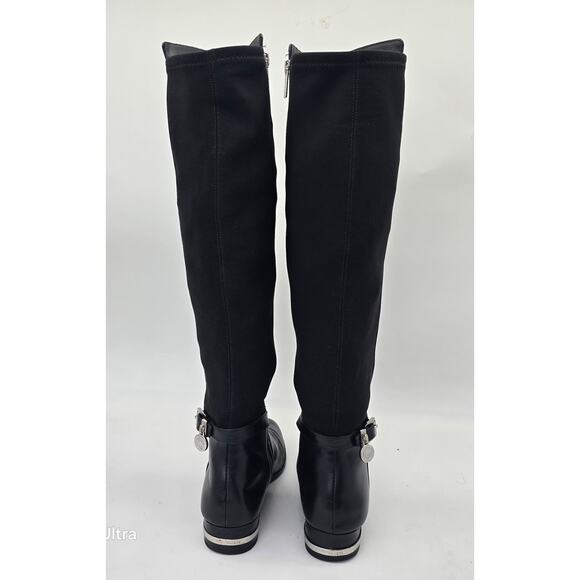Michael Kors Black Leather Knee High Boot Tall Riding Zippered Boots Women's 8M - Picture 7 of 13